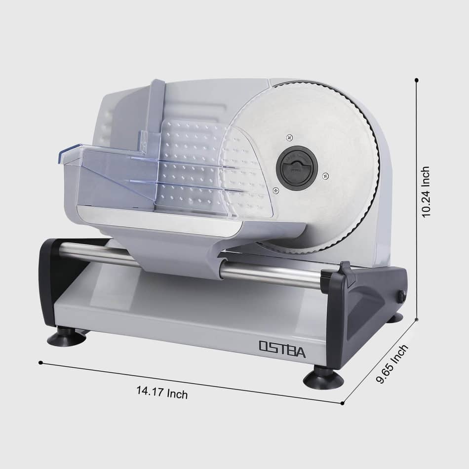 OSTBA Electric Deli Food Slicer with Child Lock Protection