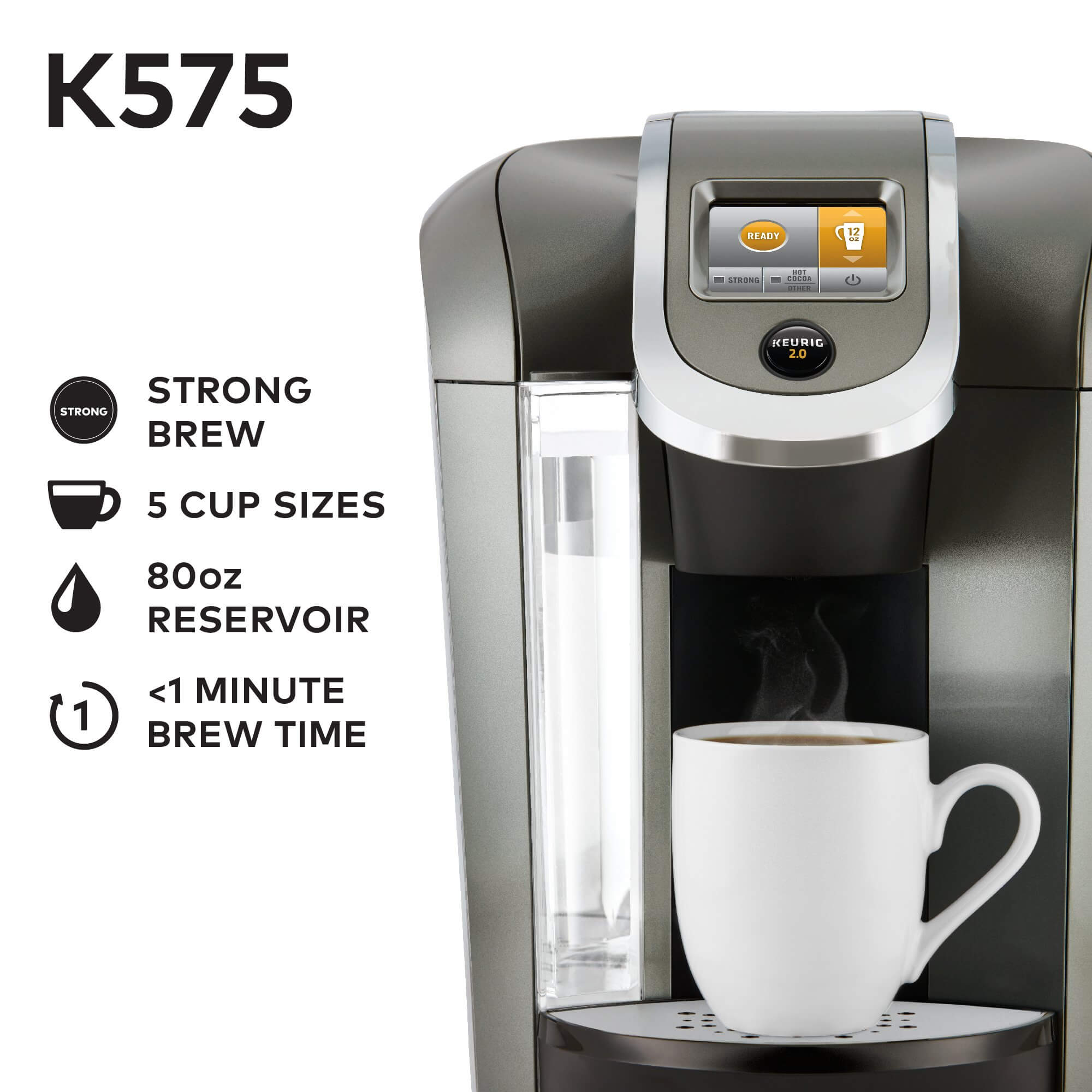 Keurig K575 Single Serve K-Cup Pod Coffee Brewer, best coffee machine with grinder, coffeemaker, best keurig