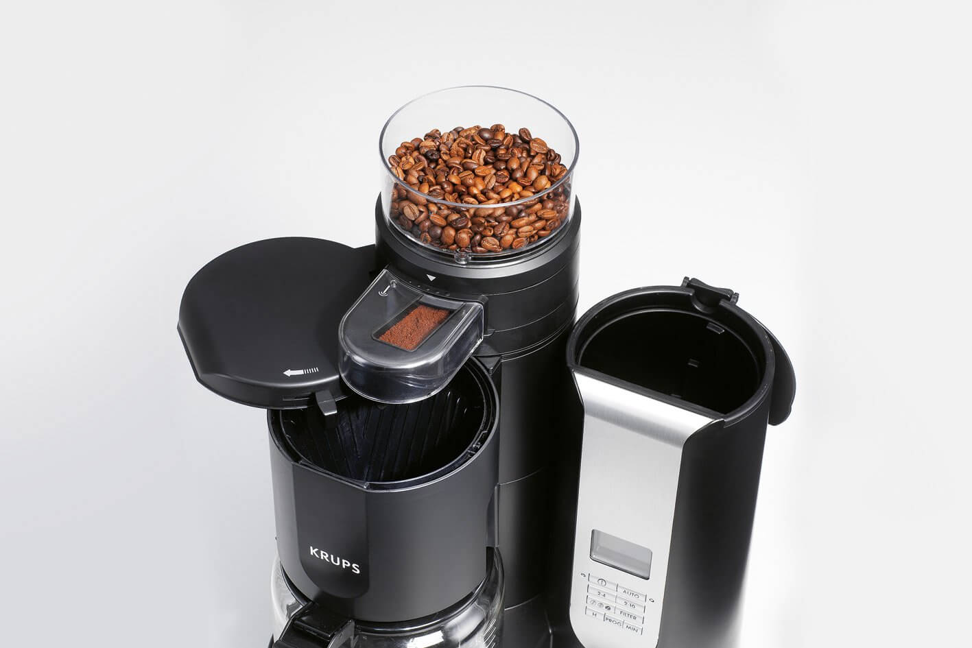 Krups 625-70 Grinder & Brewer Coffee Maker with Programmable Timer, coffee machines with grinders, types of coffee maker