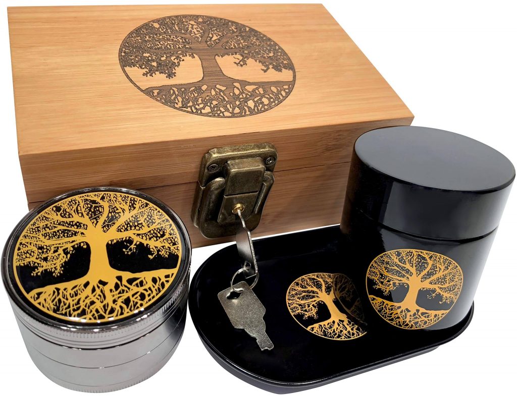 Tree of Life Stash Box Combo by Swagstr Grinders, best grinder for weed, herb grinder near me, best grinders for weed, amazon grinder 