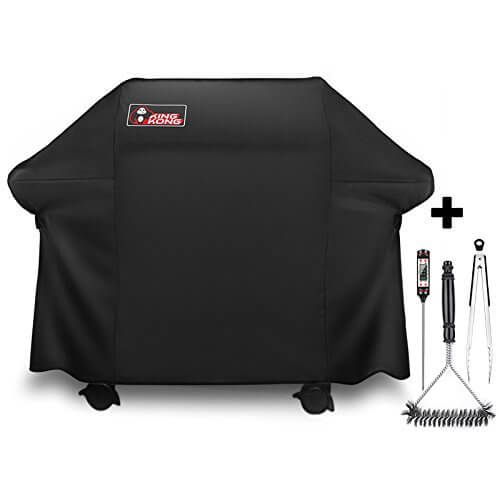 Grill Cover 420D Heavy Duty Waterproof BBQ Cover for Weber Char-Broil Nexgrill Brinkmann and More Dustproof Rip&UV Resistant 58inch Outdoor Gas Barbeque Grill Cover 
