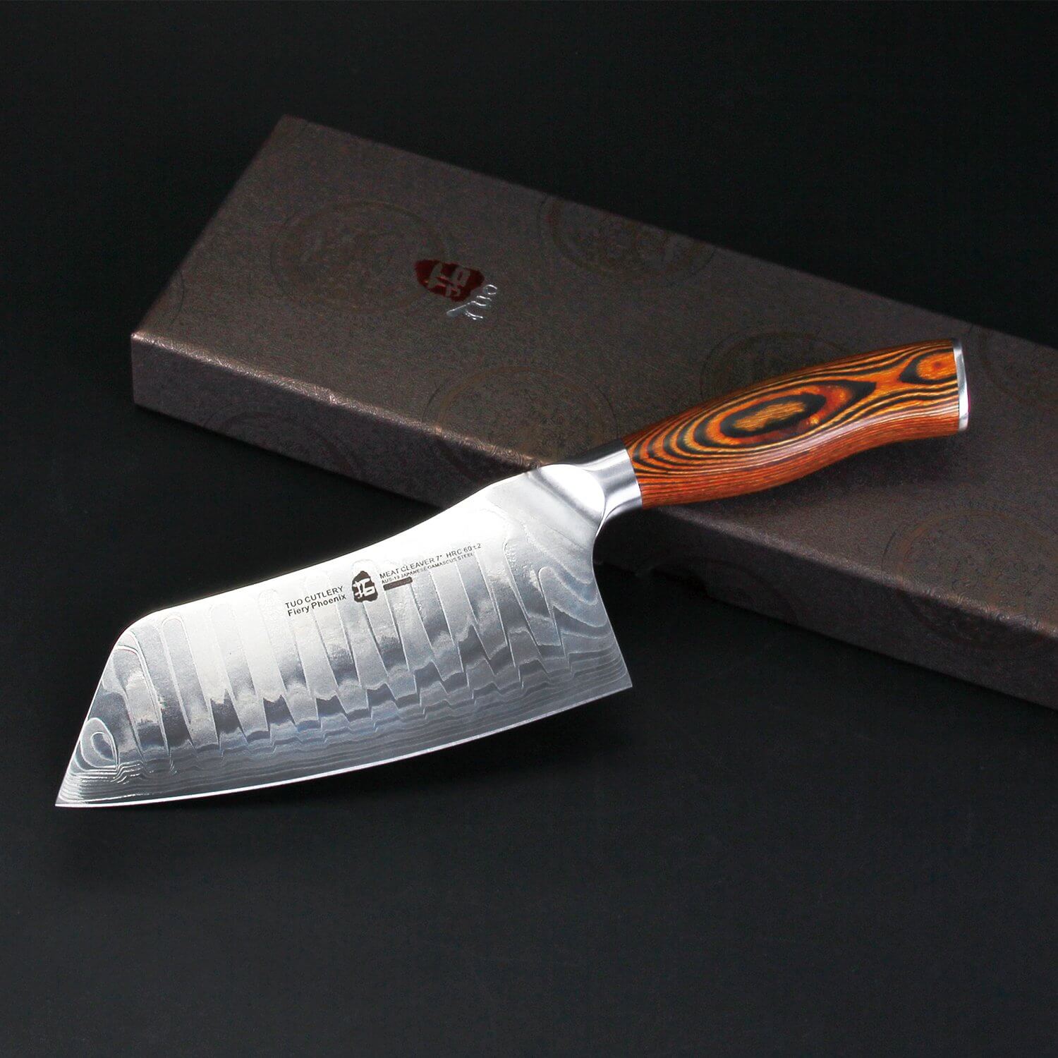TUO Cutlery Cleaver Knife - Japanese AUS-10 Damascus steel, best japanese knives, best quality knives, Best Japanese chef knives