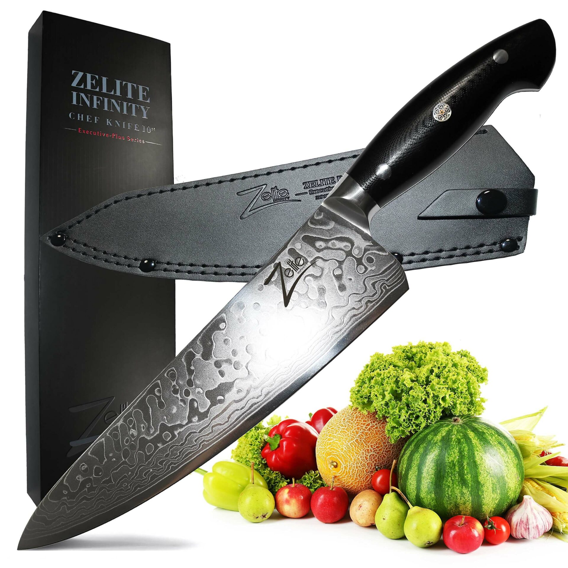 Zelite Infinity Chef Knife 10 Inch, japanese kitchen knives, best knife for home cook