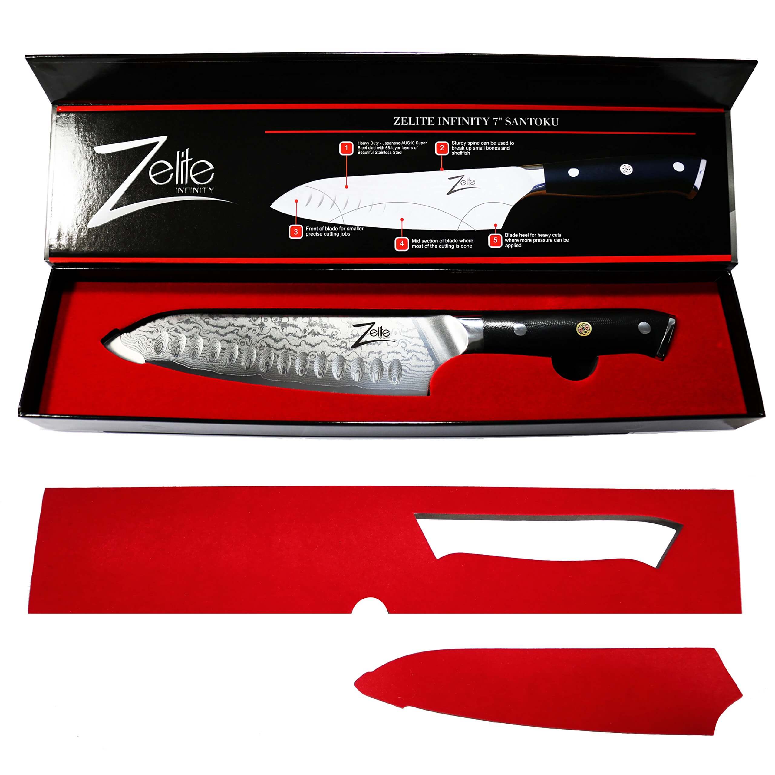 Zelite Infinity Santoku Knife 7 Inch, best japanese knives, kitchen knives best on the market