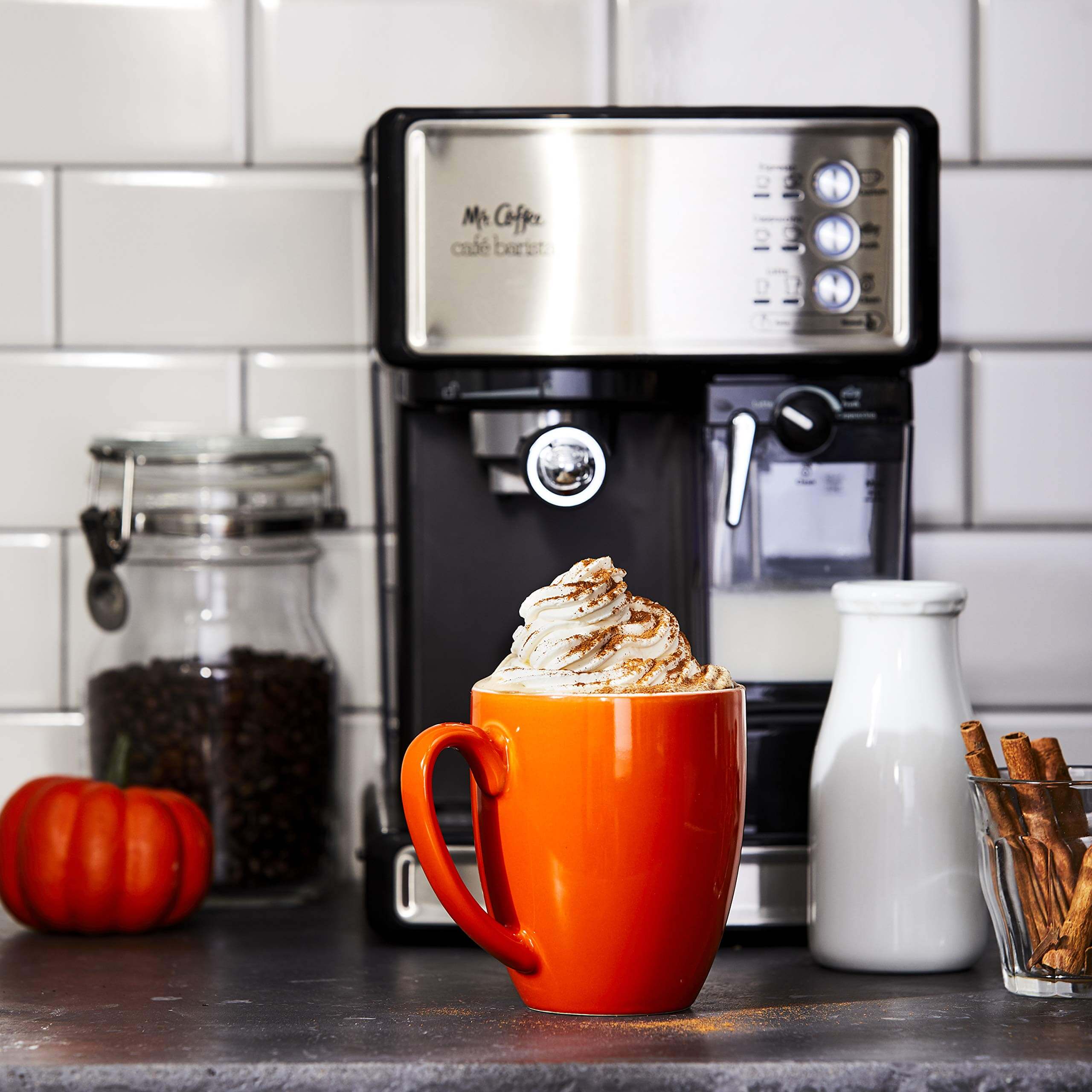 Mr. Coffee Espresso and Cappuccino Maker, best latte machine 2020, mr. coffee latte maker, mr. coffee espresso maker