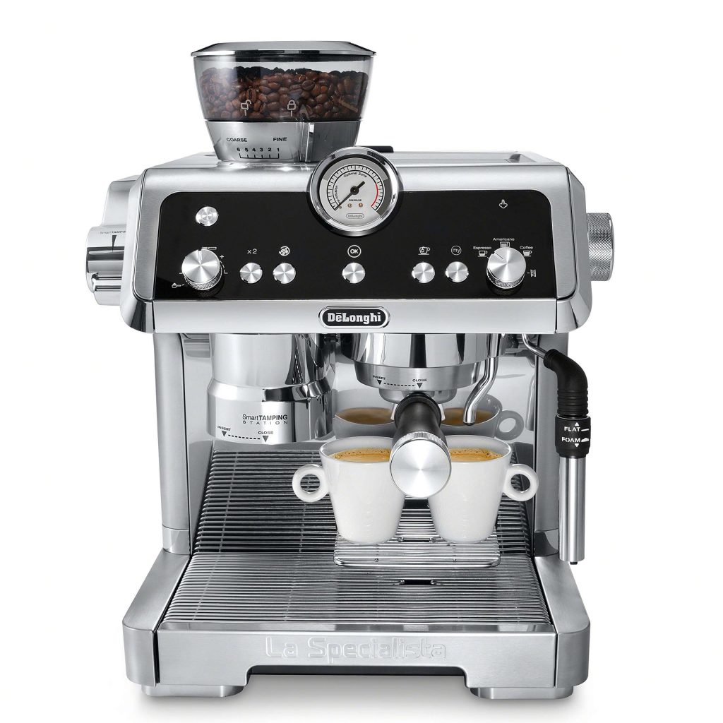 De'Longhi La Specialista Espresso Machine with Sensor Grinder, delonghi la specialista review, delonghi all in one, delonghi semi auto coffee cappuccino machine, best caffe latte 