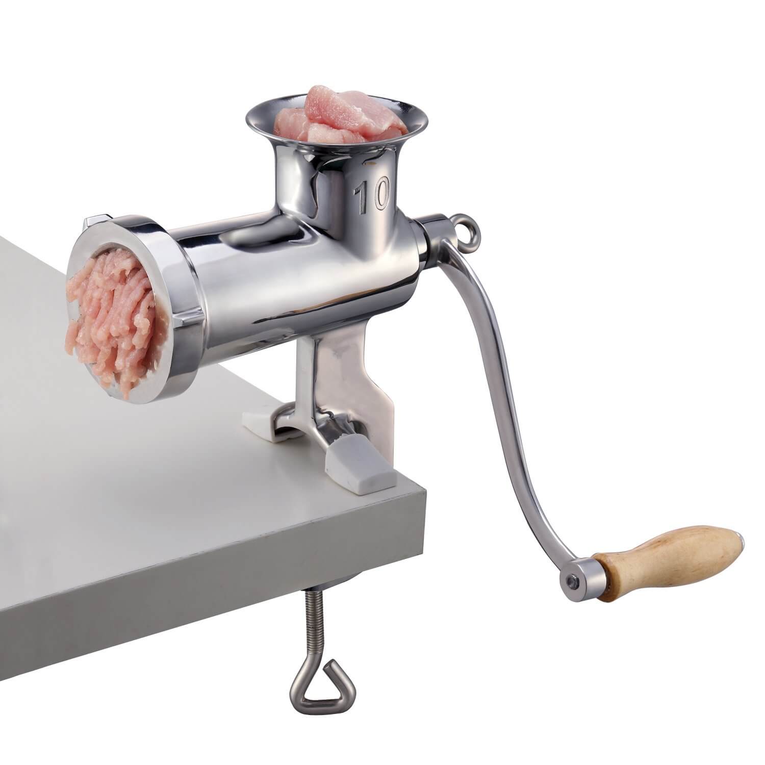 tabletop meat grinder, hand crank meat grinder, lem grinder, lem meat grinder, hand grinder food