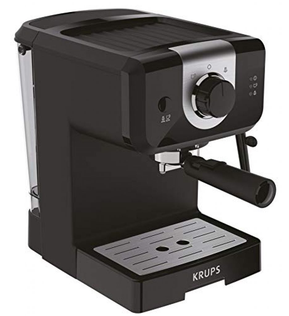 KRUPS XP3208 15-BAR Pump Espresso and Cappuccino Coffee Maker, best small espresso machine, best espresso machine for the price, entry level espresso machine, best espresso machine under 200 