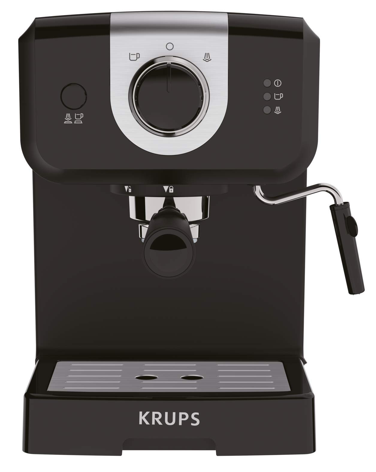 KRUPS XP3208 15-BAR Pump Espresso and Cappuccino Coffee Maker, best small espresso machine, best espresso machine for the price, entry level espresso machine, best espresso machine under 200