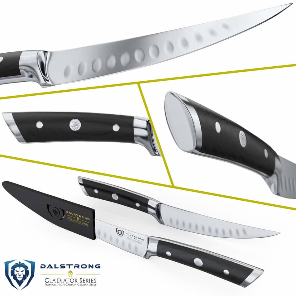 DALSTRONG Gladiator Series Fillet & Boning Knife, dalstrong fillet knife review , fisherman knife, how to sharpen a fillet knife, fillet knives on amazon, amazon filet knife