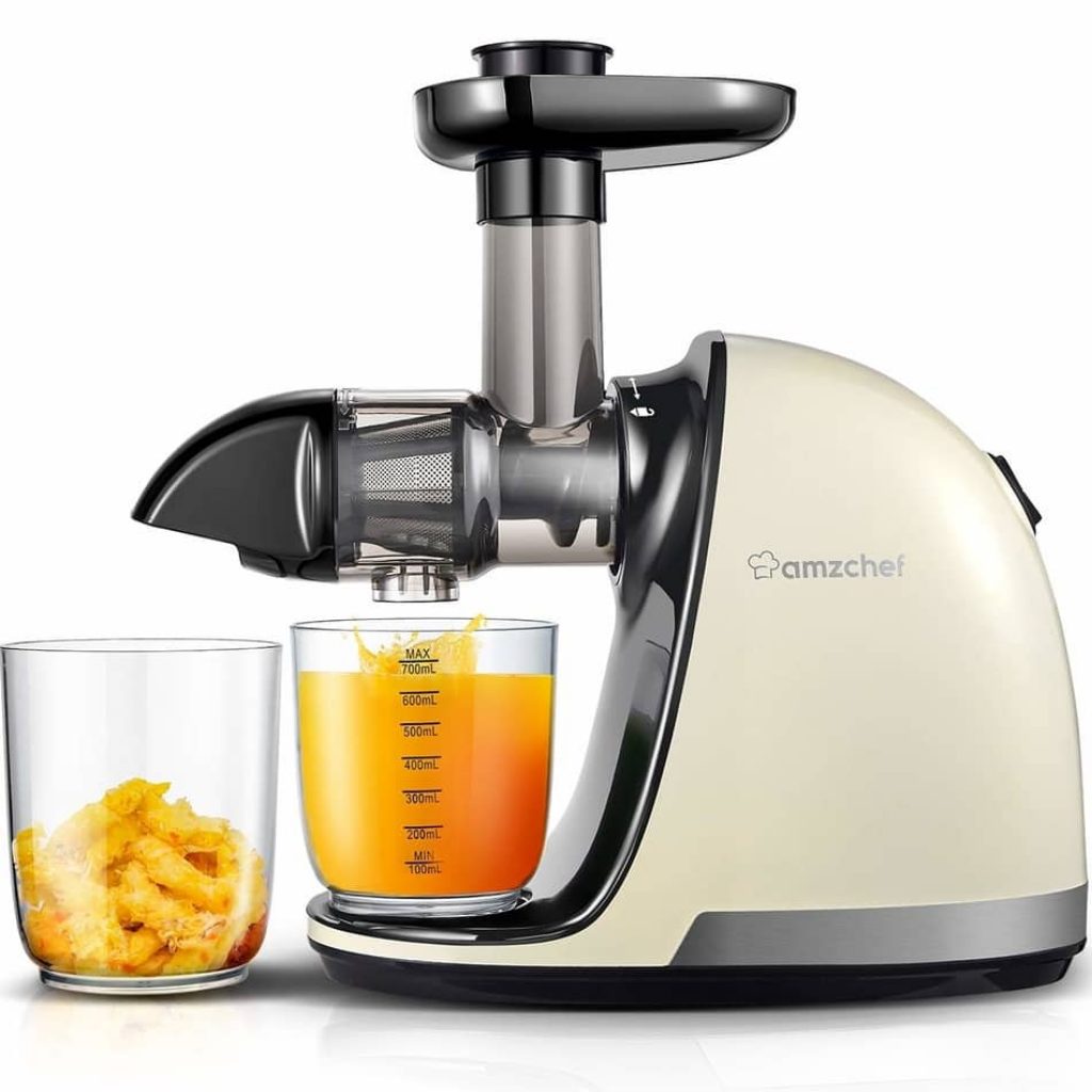 Amzchef slow masticating juicer is the best commercial cold press juicer 2021