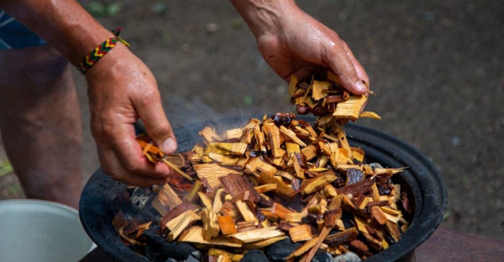 bbq putting chips